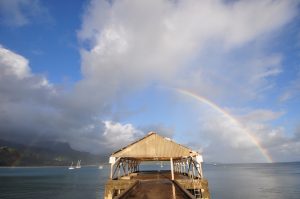 朝のハナレイ桟橋も気持ちがいいですよ