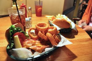 スチップウォッチのハンバーガー