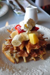 ポールズ・プレイス・カフェのバターたっぷりのワッフル