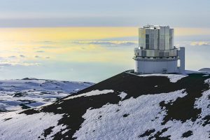 雪景色のすばる望遠鏡