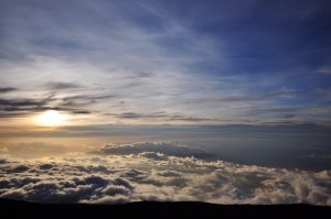 ハレアカラ山頂から見るサンセット