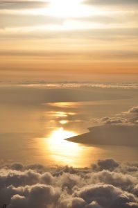 ハレアカラ山頂から見る落日