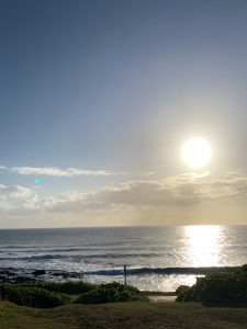 週末、東海岸に昇った朝陽。何百回と見ているだろうけれど、毎回毎回、清々しくて、呼吸を深くしてくれます。